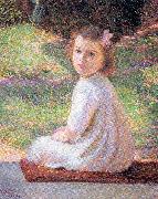 Perry, Lilla Calbot Girl with a Pink Bow oil painting on canvas